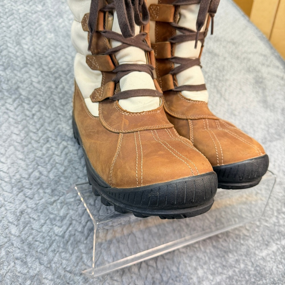 Timberland Mount Hope Waterproof Winter Boots Brown Leather Tan 6910B Womens 10 - Picture 5 of 15